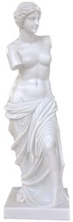 Casa Padrino Scultura Decorativo Art Nouveau di Lusso in Marmo Donna Bianco A. 180 cm