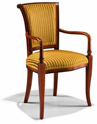 Casa Padrino Sedia da Sala da Pranzo Barocco di Lusso con Braccioli Oro / Marrone - Mobili Barocchi Italiani