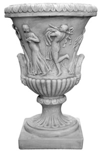 Casa Padrino maceta decorativo de jardín barroco gris antiguo Ø 56 x A. 85 cm