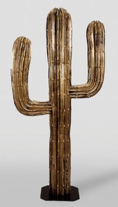 Casa Padrino cactus decorativo XXL oro antico / nero A. 180 cm
