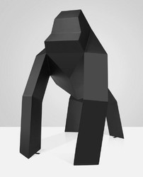 Casa Padrino escultura decorativa XXL gorila negro 175 x A. 170 cm