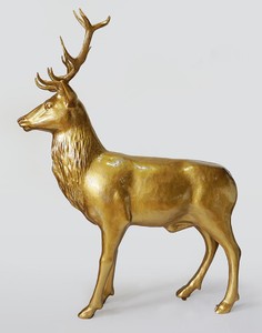 Casa Padrino scultura decorativa XXL cervo oro 185 x A. 220 cm