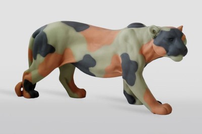 Casa Padrino scultura decorativa XXL pantera camuffamento 160 x A. 72 cm