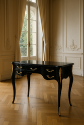 Casa Padrino secrétaire baroque avec 5 tiroirs noir / or - Meubles de bureau baroque