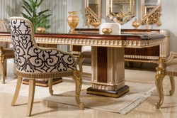 Casa Padrino tavolo da pranzo barocco di lusso marrone scuro / grigio / oro 250 cm