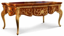 Casa Padrino Scrivania Barocco di Lusso Marrone / Oro 176 cm - Mobili Barocchi - Fatto in Italia