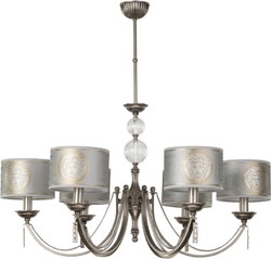 Casa Padrino luxury baroque brass chandelier silver Ø 85 cm Casa Padrino luxury baroque brass chandelier silver Ø 85 cm