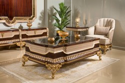 Casa Padrino poltrona da soggiorno barocco di lusso grigio / marrone scuro / oro - Mobili barocchi