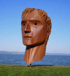 Casa Padrino escultura decorativa de jardín de acero XXL cabeza óxido A. 213 cm