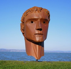 Casa Padrino escultura decorativa de jardín de acero XXL cabeza óxido A. 213 cm