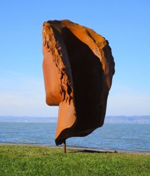 Casa Padrino escultura decorativa de jardín de acero XXL cabeza óxido A. 213 cm