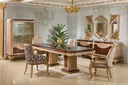 Casa Padrino credenza barocco di lusso e 3 specchi a parete marrone scuro / grigio / oro - Mobili barocchi