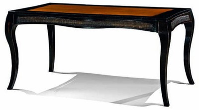 Ausziehbarer Luxus Barock Massivholz Esstisch Schwarz Braun