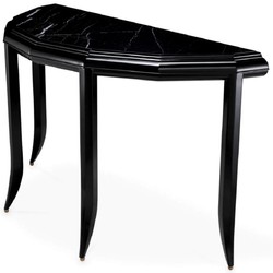 Luxus Konsole Konsolentisch mit Marmorplatte Schwarz
