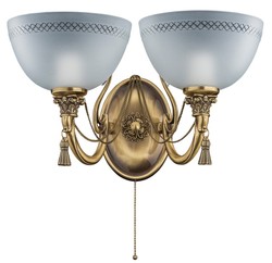 Casa Padrino lampada da parete doppia in cristallo barocco di lusso ottone con patina / bianco 41 cm Casa Padrino lampada da parete doppia in cristallo barocco di lusso ottone con patina / bianco 41 cm