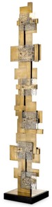 Casa Padrino lampada da terra di lusso ottone vintage / nero A. 166 cm - Luci di lusso