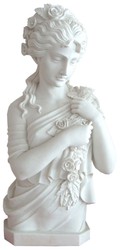 Casa Padrino Luxury Art Nouveau Marble Sculpture Woman White H. 58 cm