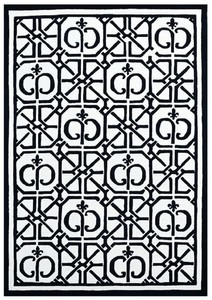 Casa Padrino Luxury Baroque Living Room Carpet White / Black - Various Sizes