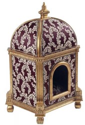 Casa Padrino baroque cat house purple / gold H. 94 cm - Baroque animal furniture