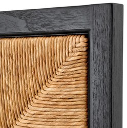 Luxus Bett-Kopfteil Naturfarben Schwarz