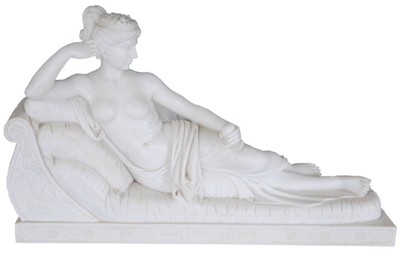 Casa Padrino Scultura Barocco di Lusso in Marmo Donna Bianco 160 cm