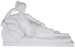 Casa Padrino Escultura de Mármol Barroco de Lujo Mujer Blanco 160 cm