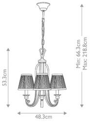 Casa Padrino baroque chandelier silver / gold Ø 48.3 cm - Chandeliers in baroque style