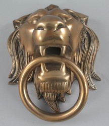 Casa Padrino battente per porta barocco in alluminio leone bronzo A. 33 cm - Accessori decorativi barocchi
