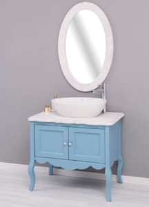 Casa Padrino Landhausstil Badezimmer Set Hellblau / Hellgrau - Landhausstil Badezimmer Möbel