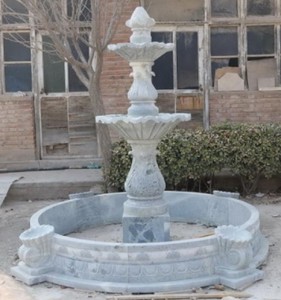 Casa Padrino fontana barocco di lusso in marmo azzurro Ø 245 x A. 210 cm