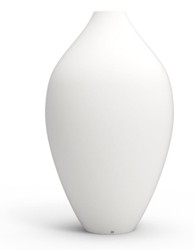 Casa Padrino pot de fleurs décoratif de luxe blanc mat Ø 91 x H. 155 cm - Décoration de jardin