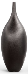 Casa Padrino vaso da fiori decorativo di lusso nero opaco Ø 78 x A. 200 cm - Decorazione da giardino