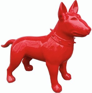 Casa Padrino figura decorativa XXL cane rosso 116 cm - Scultura decorativa da giardino