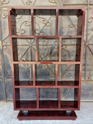 Casa Padrino armoire étagère en bois massif marron acajou 110 x 30 x H. 160 cm