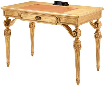 Casa Padrino Luxus Barock Sekretär Gold 113 cm - Barock Büro Möbel - Made in Italy