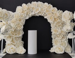 Luxus Hochzeits Rosenbogen Weiß Creme