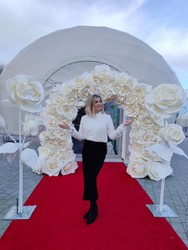 Luxus Hochzeits Rosenbogen Weiß Creme