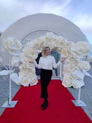 Luxus XXL Hochzeits Deko Rosen 6er Set Weiß Creme