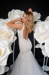 Luxus XXL Hochzeits Deko Rosen 6er Set Weiß Creme