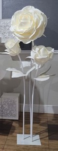 Luxus XXL Hochzeits Deko Rose Weiß Creme