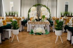 Casa Padrino rose décorative XXL de luxe blanc / crème Ø 55 x H. 180 cm - Accessoires de décoration mariage