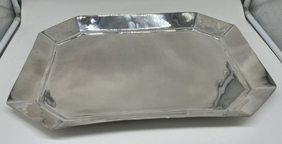 Casa Padrino bandeja de servicio de latón de lujo plata 46 cm - Accesorios de gastronomía