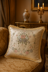 Harald Glööckler almohada decorativa de lujo Pompöös Provenza de Casa Padrino plata / crema 45 x 45 cm Harald Glööckler almohada decorativa de lujo Pompöös Provenza de Casa Padrino plata / crema 45 x 45 cm