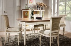 Casa Padrino Set di 4 Sedie per Sala da Pranzo Art Nouveau Oro / Crema - Mobili per Sala da Pranzo