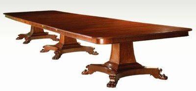 Riesiger Luxus Barock Massivholz Esstisch Esszimmertisch Braun