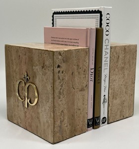 Casa Padrino luxury marble decorative bookend set brown / gold