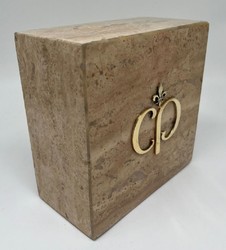 Casa Padrino luxury marble decorative bookend set brown / gold