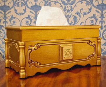 Casa Padrino caja de pañuelos barroco de lujo oro - Hecho en Italia