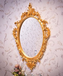 Ovaler Luxus Barock Spiegel Wandspiegel Gold