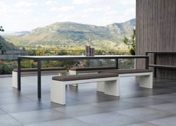 Casa Padrino banco de jardín de lujo gris oscuro / blanco mate 180 cm - Banco para exterior Casa Padrino banco de jardín de lujo gris oscuro / blanco mate 180 cm - Banco para exterior